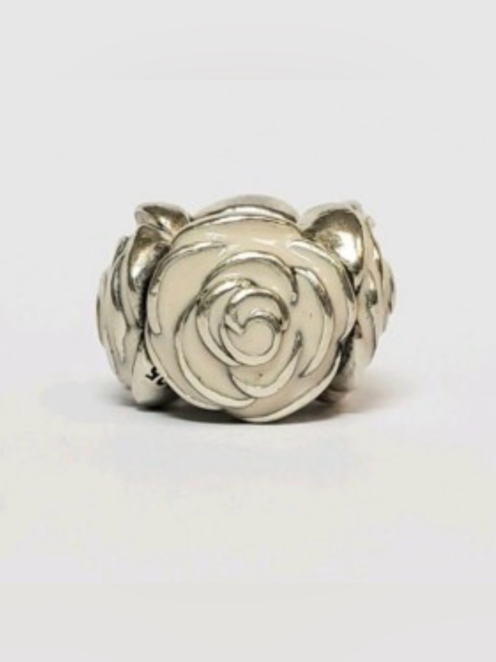 Authentic Pandora White Rose Charm